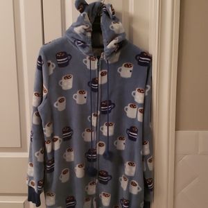 Coffee cup adult hooded onesie